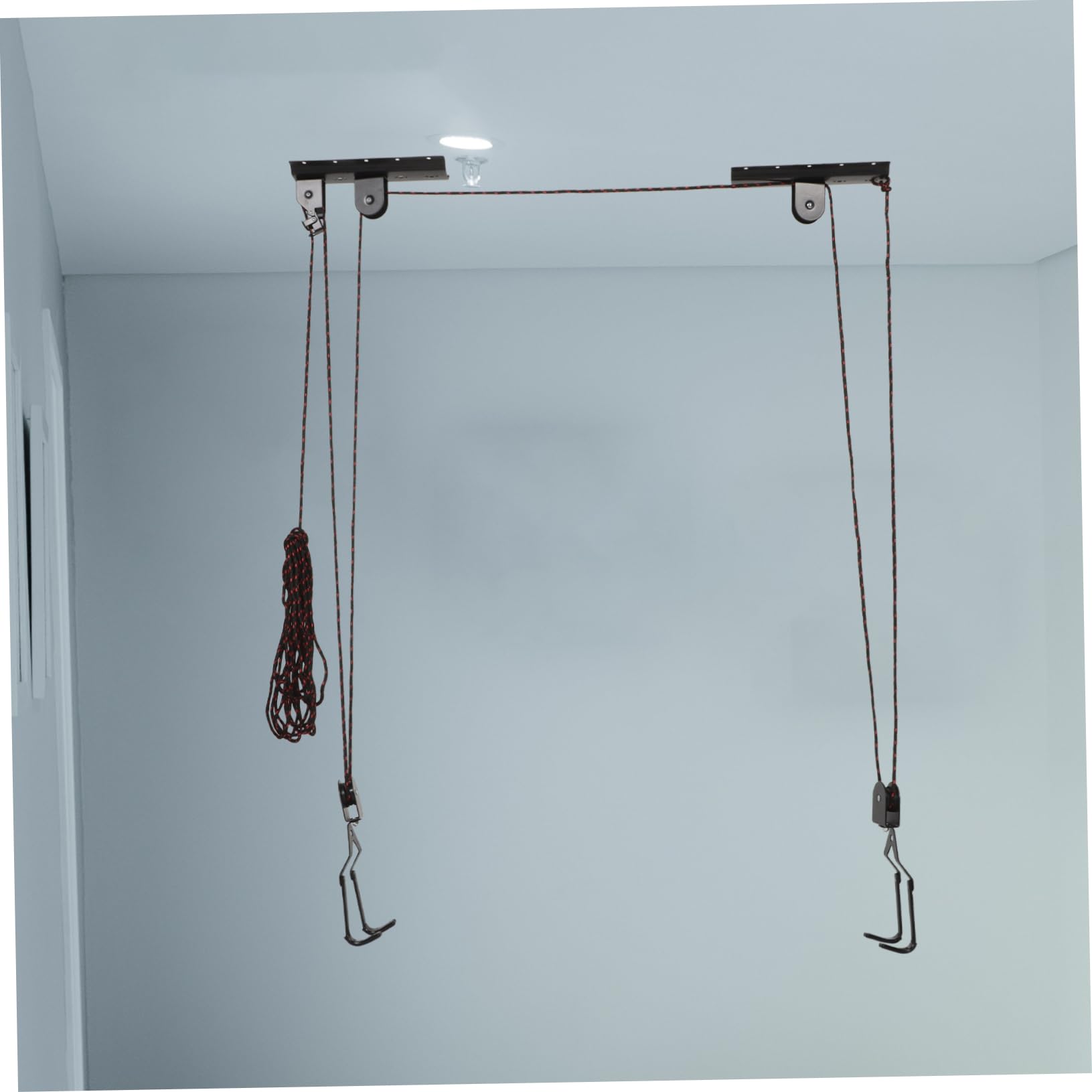 Fahrrad Deckenlift Platzsparend und Belastbar mit Flaschenzugsystem aus Stahl zur Wand oder Deckenmontage Moderner Fahrradheber für Garage und Zuhause