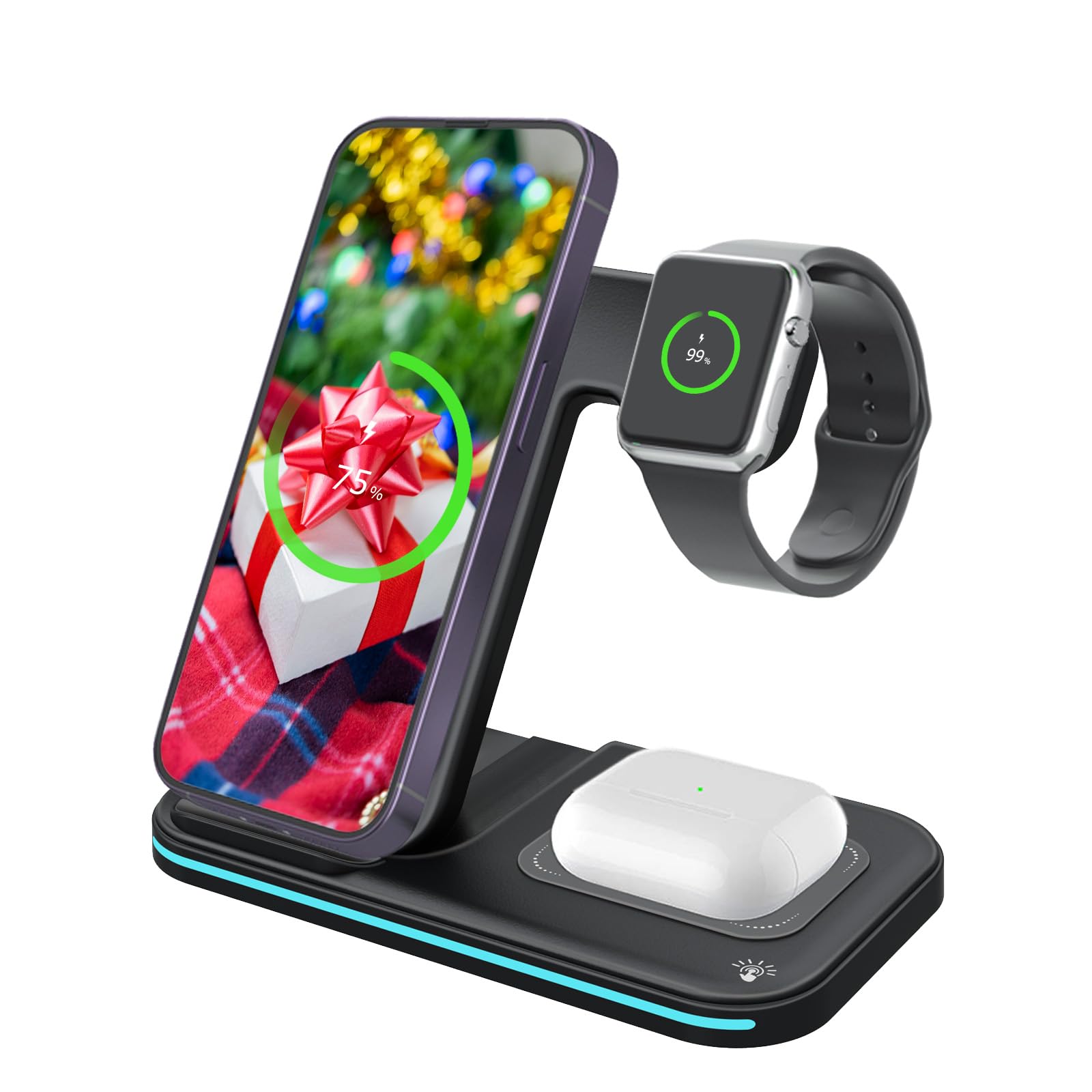 base de carga iphone apple watch y airpods