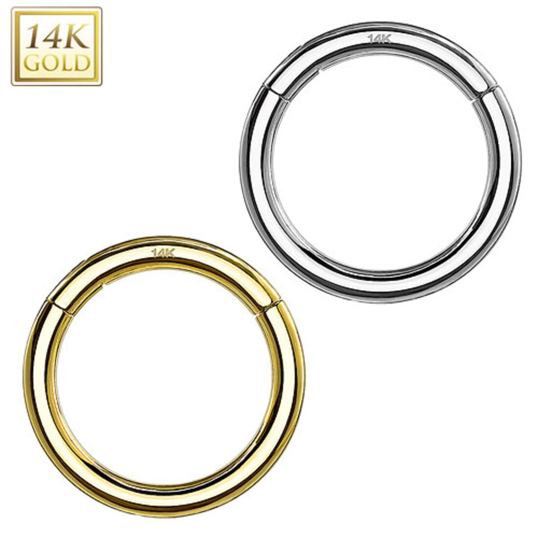 Piercing Ring Septum Nasenpiercing Nasenring Ohrpiercing Ohr Nase 585 Gold 14 Karat Universal Nasen Clicker