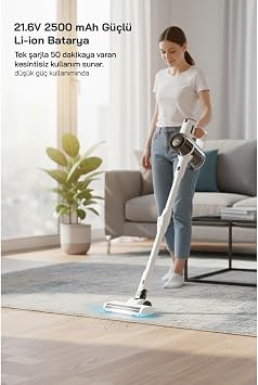 Sinbo SVC-8634 Kablosuz Dikey Süpürge Hayvan Setli