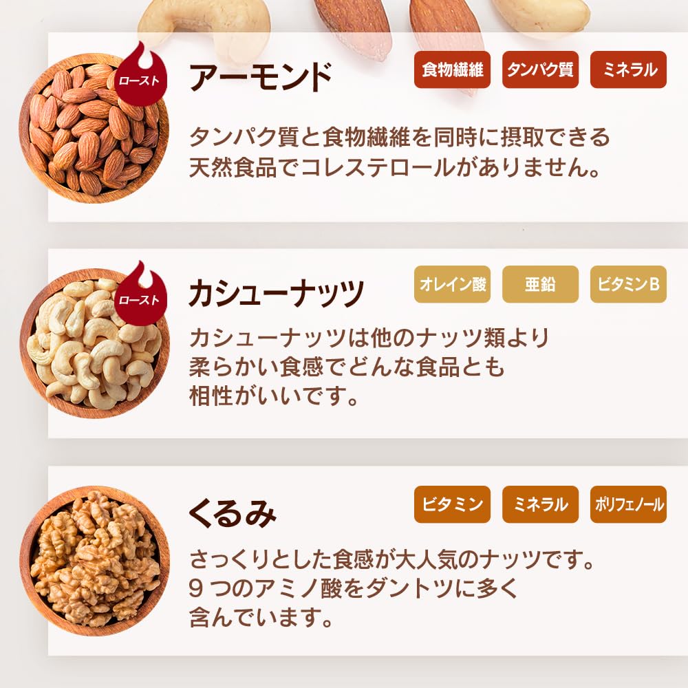 Amazon.co.jp: 小分け3種 ミックスナッツ 1.05kg (35gx30袋) 産地直