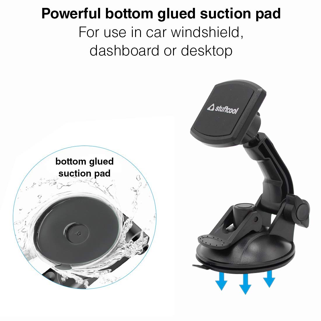 Stuffcool Magnetic Phone Car Mount 360 Rotation Universal Phone