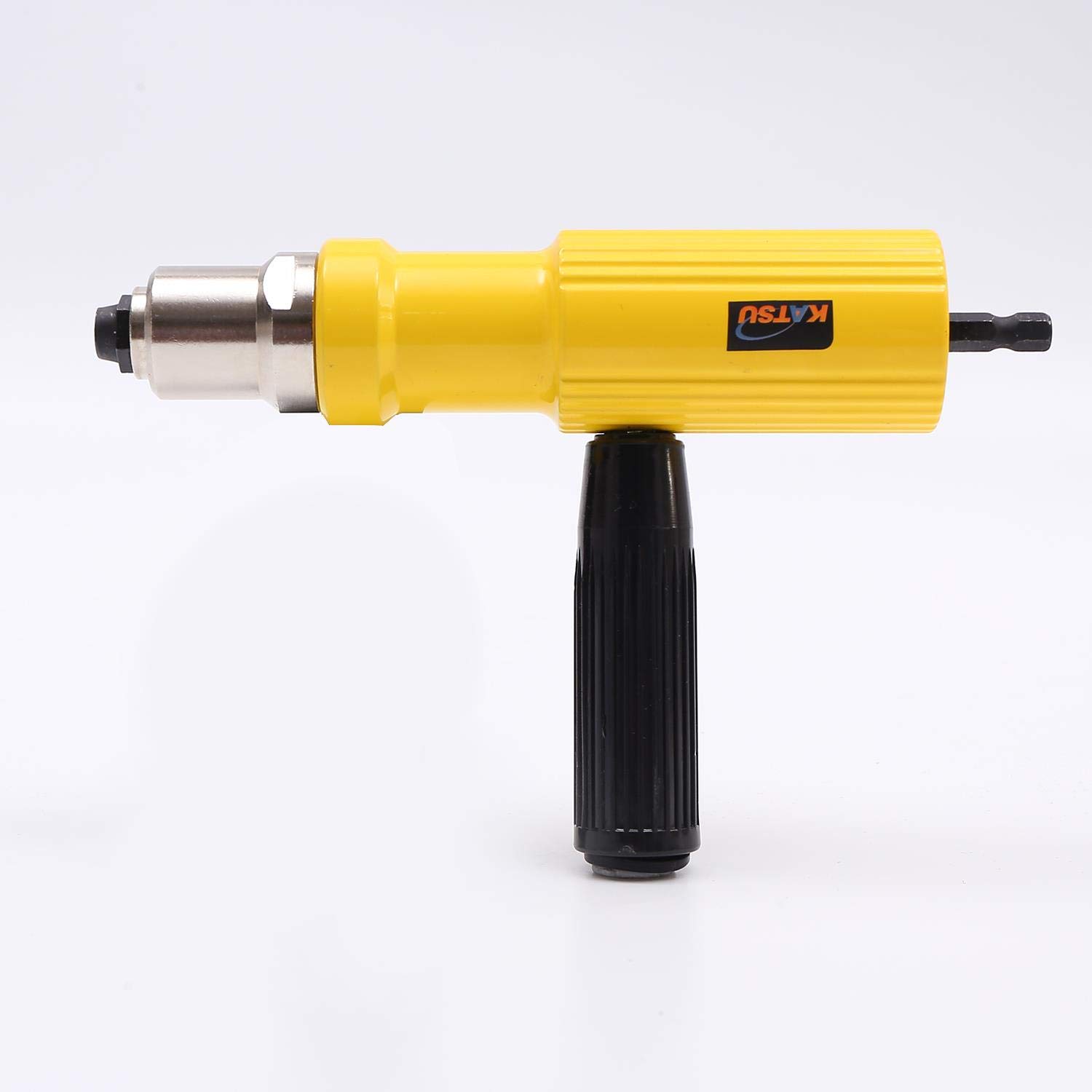 KATSU Adaptador de Remachadora de Pistola de Remache para Taladro Inalámbrico Remachadora Manual Accesorio de Remachado, para Remaches con Tamaños de 3,2mm 4,0mm y 4,8mm