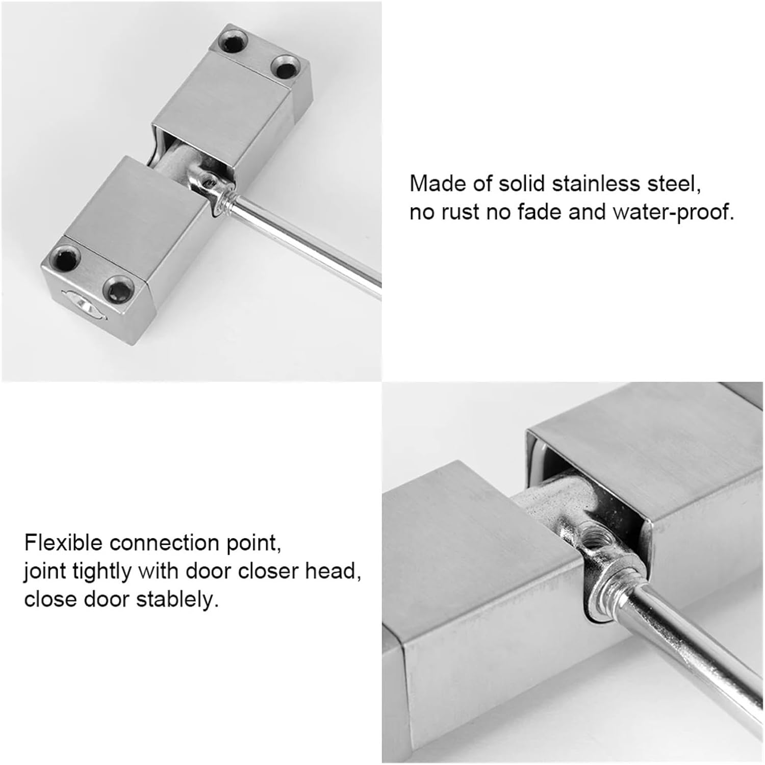 Adjustable Automatic Spring Door Closer Durable Furniture Hardware Closing Device Stainless Steel Security Lock