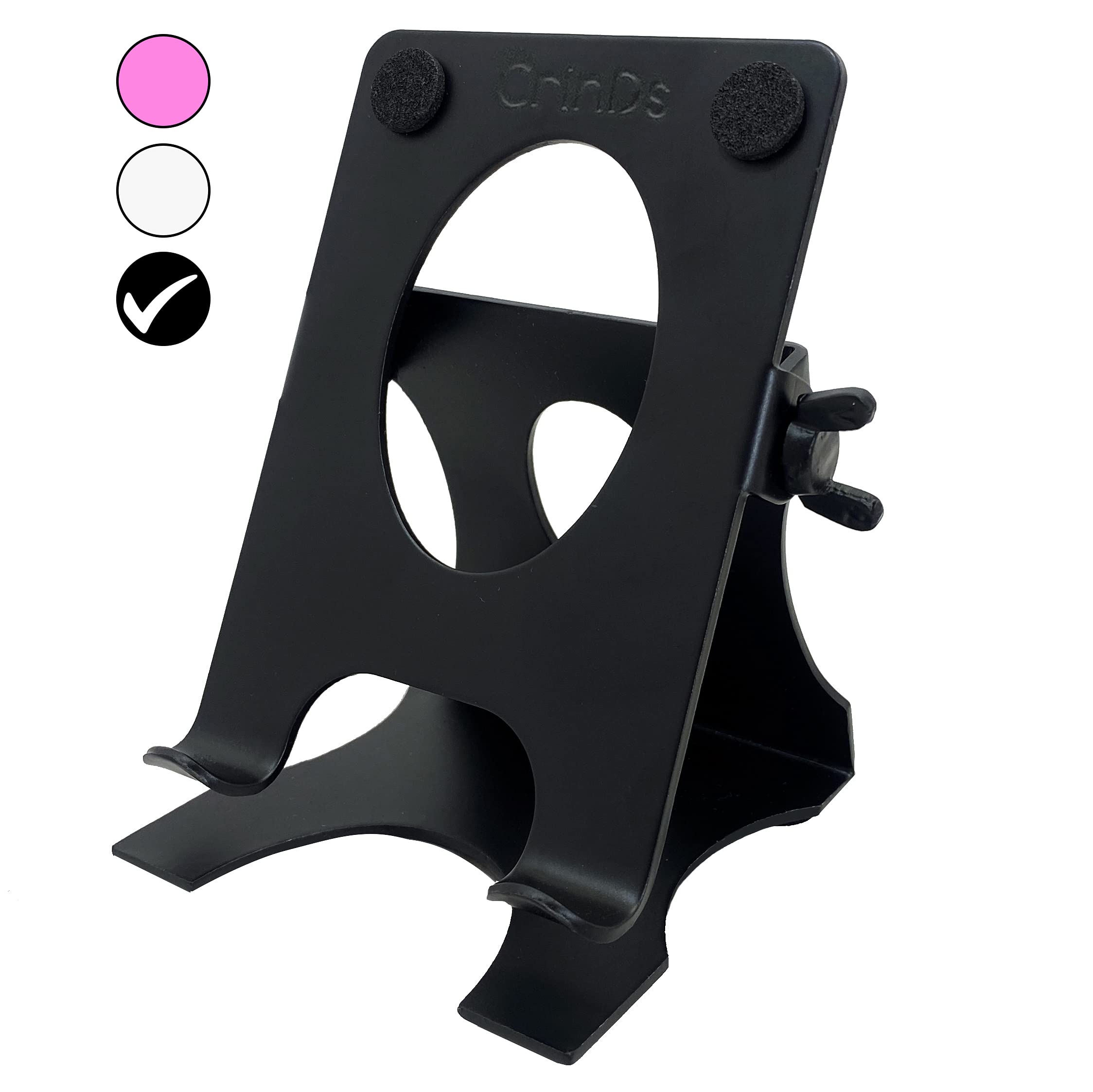 Crinds ® Pure Metal Tabletop Heavy Sturdy Adjustable Mobile Cell Phone Stand Holder for Table Desk with Big Back Support to Hold Upto 10inches of iPhone, iPad, Smartphones, Tablets, Kindle (Black) (B08F2VRDVM) Amazon Price History, Amazon Price Tracker