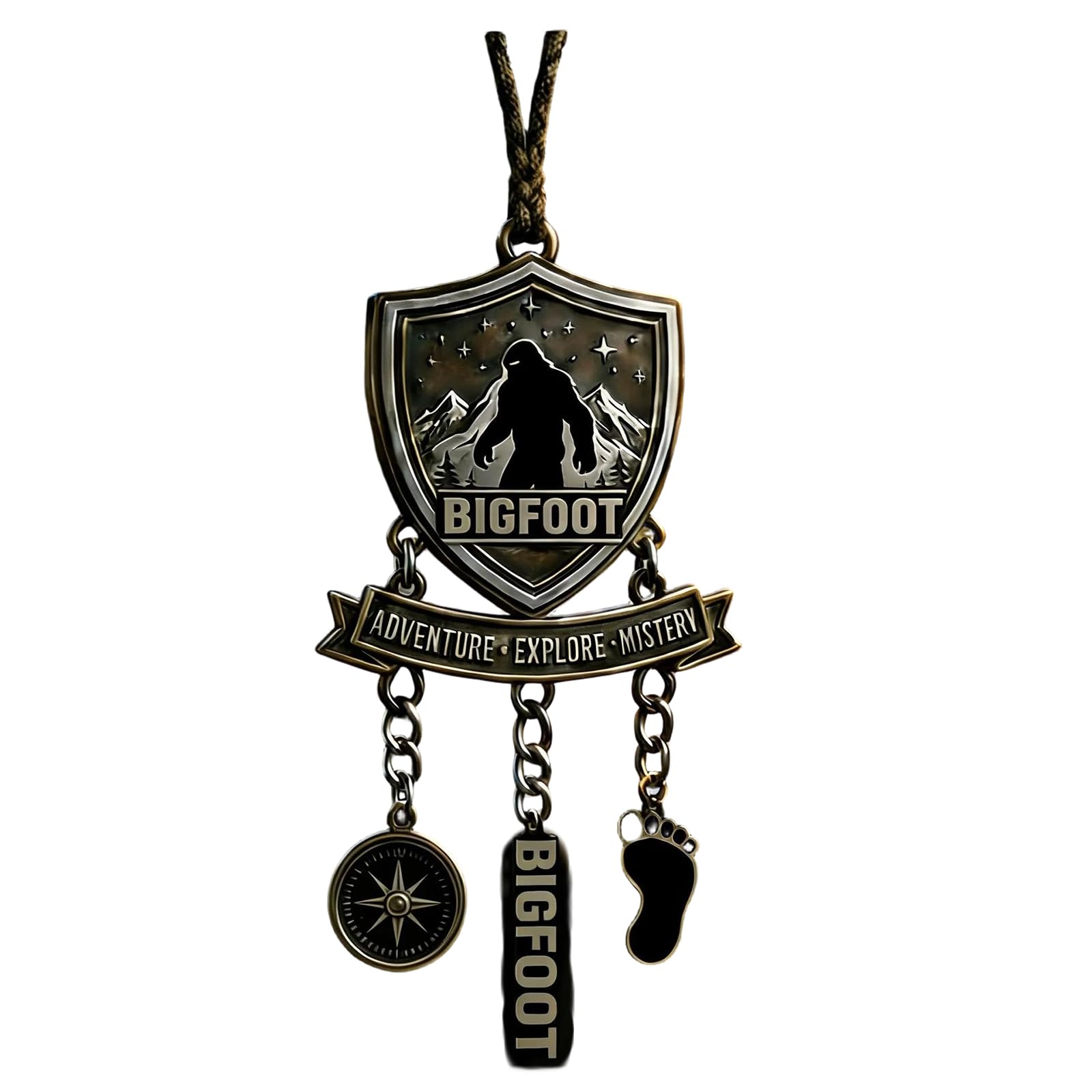 Unique Skunks Apes Creature Rear View Glass Hanging Backpack Charm for Pickup Truck Interior Decoration Adventure Car Glass Deck