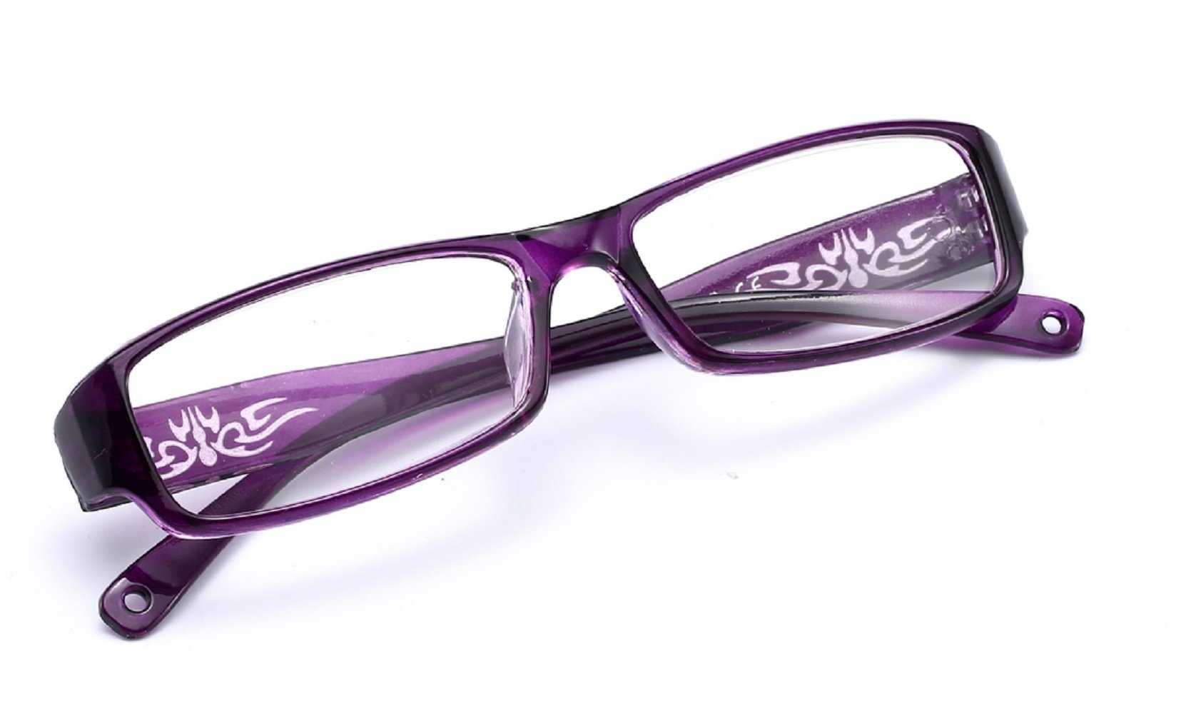 4sold Slim Reading Mosaic Glasses +0.50 +0.75 1.00 +1.5 +2.00 +2.5 +3.5 +4.00 brand (Dark Pink, 3.00)