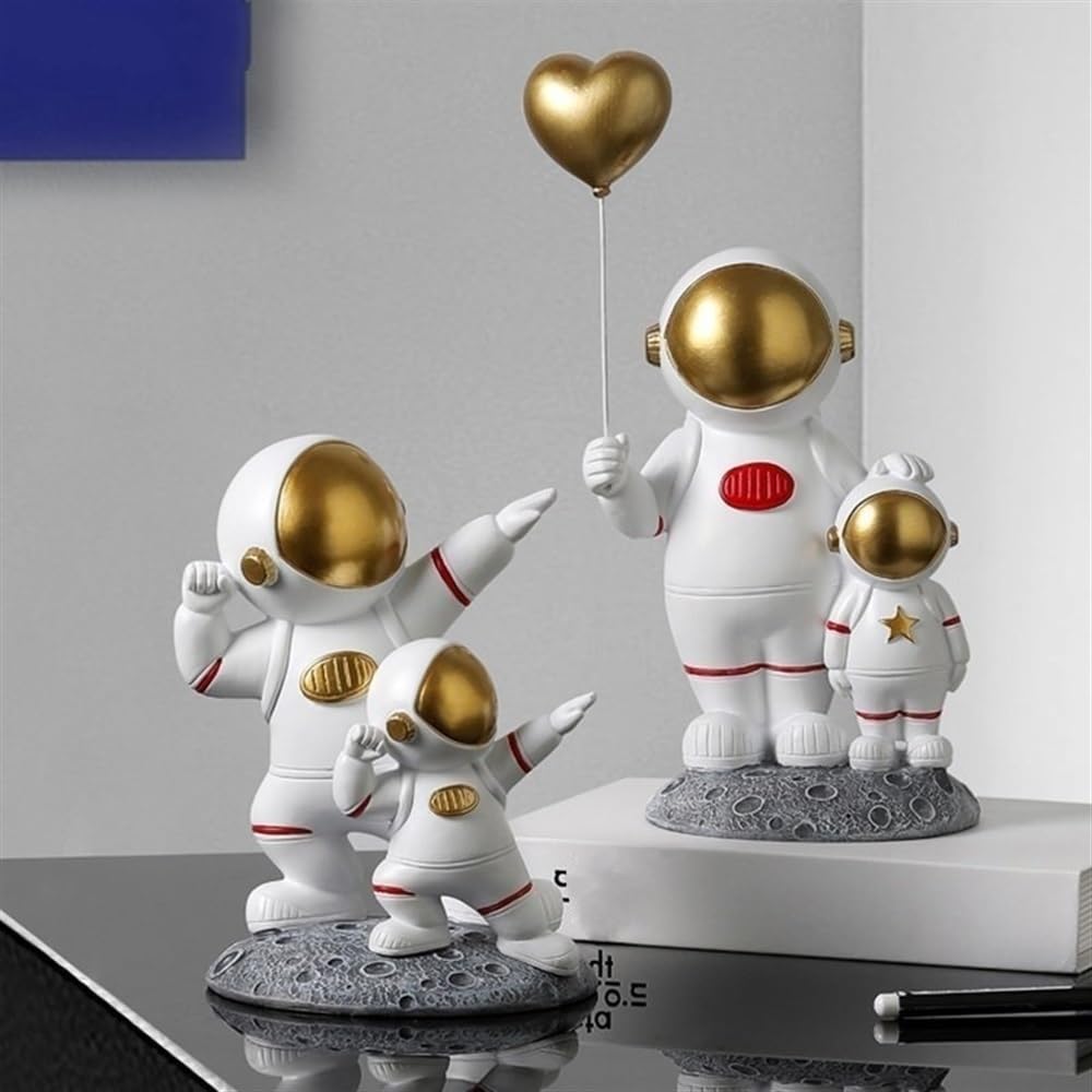 Decoracion hogar Figuras de Escultura de Astronauta, estatuas de Astronauta, decoración Moderna de Resina Estatua(E)