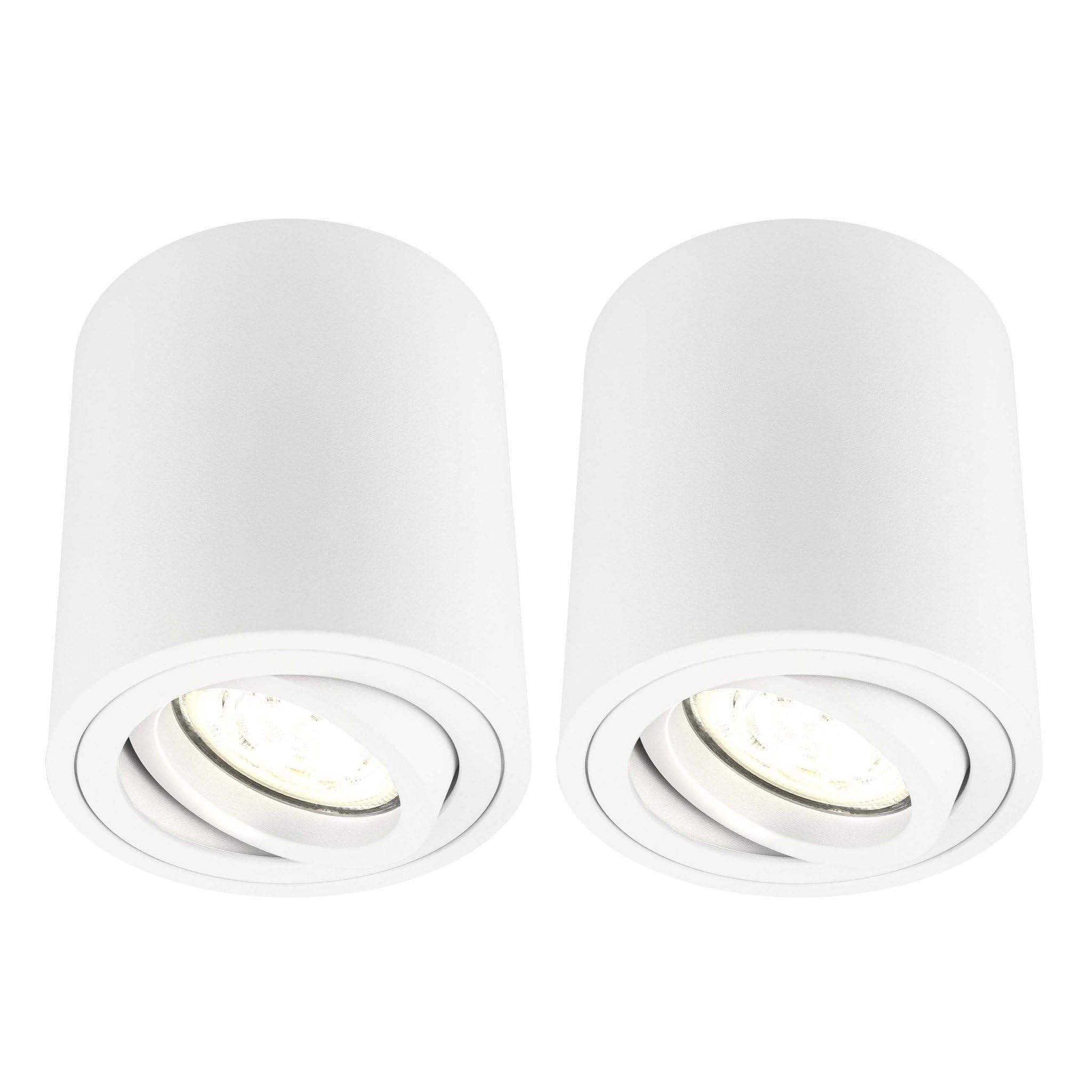 Ledvion - 2X LED Spotlightss Dimmable, 5W, 2700K, White, Ceiling Light