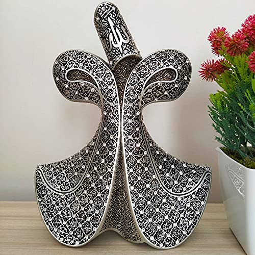 LaModaHome Whirling Dervish VAV Design Islamic Gift in Silver Color for Home