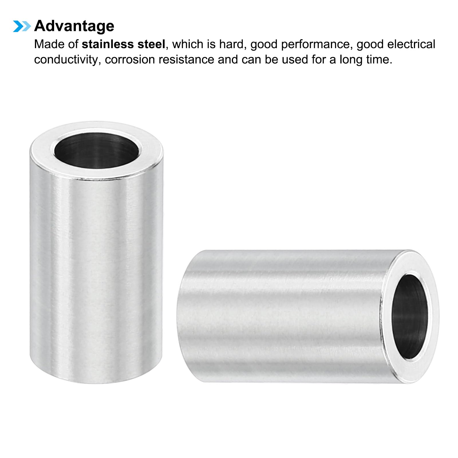 Rondelle Distanziali M6 Distanziatori In Acciaio M6 - 12 Pezzi (6.2x8x20 Mm) Distanziatore M6