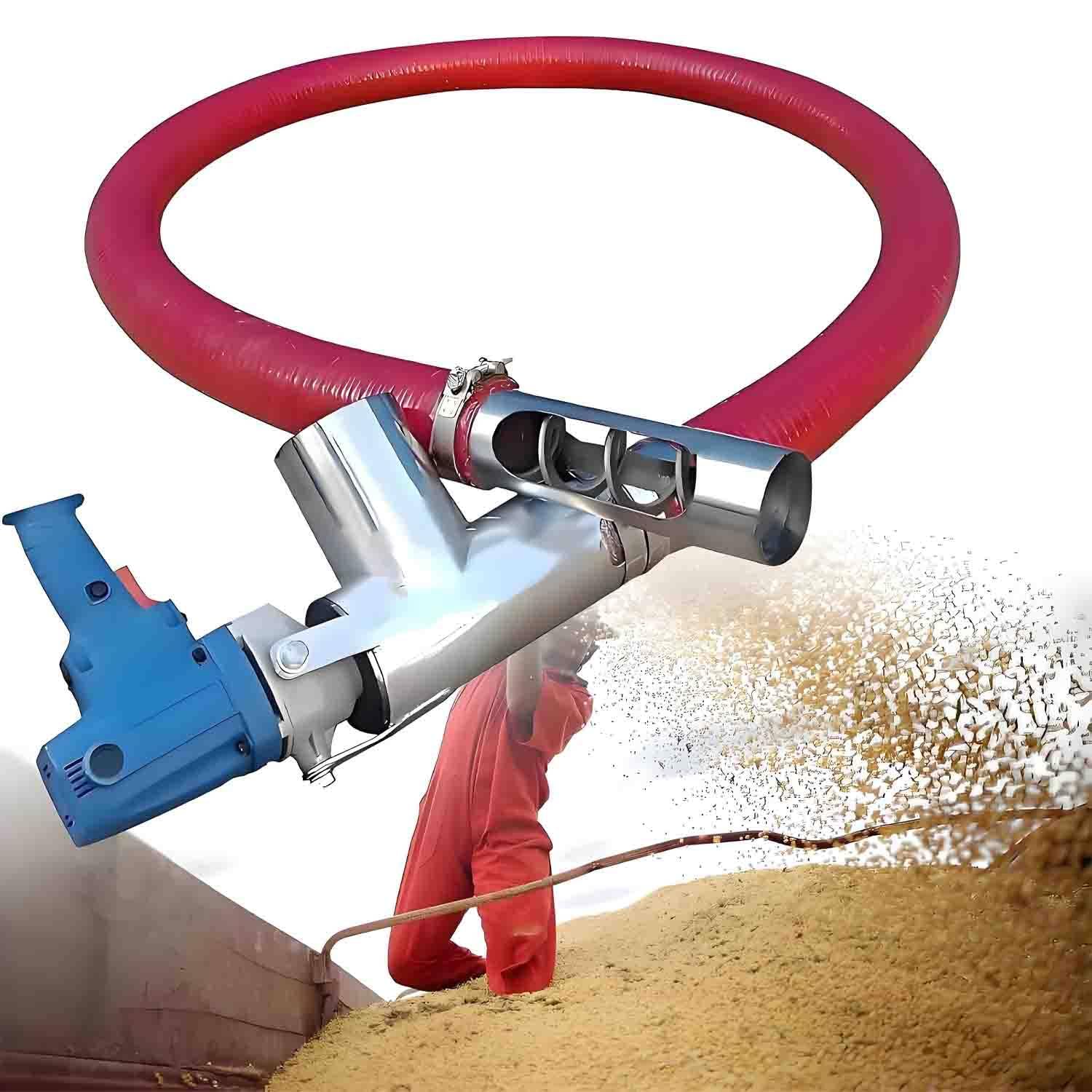 UORDBY Small Household Grain Suction Machine, 1500W Portable Electric Grain Auger Conveyor, with Suction Function, for Grain Transport, for Farms, Homes, and Warehouses, 1.5M