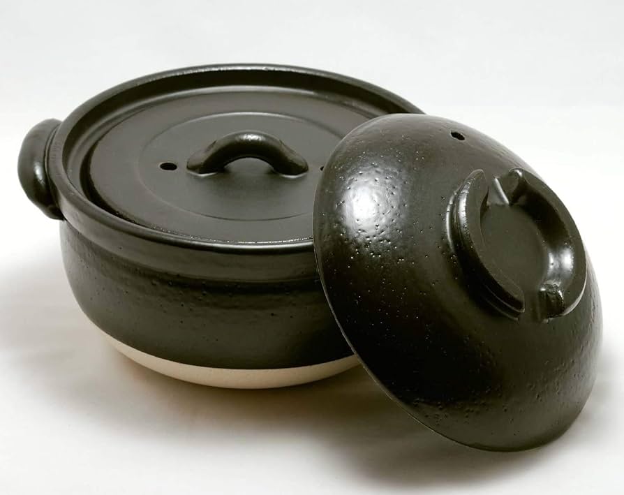 Amazon | 【華華百貨店】ふっくらご飯鍋 二重蓋 2合炊 萬古焼