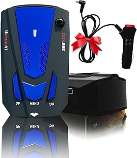 Upgraded Radar Detectors for Cars, Driving Aids with Mute Memory, City/Highway Mode, Long Range Detection, Led Display, Ideal Gift for Cars (Blue)