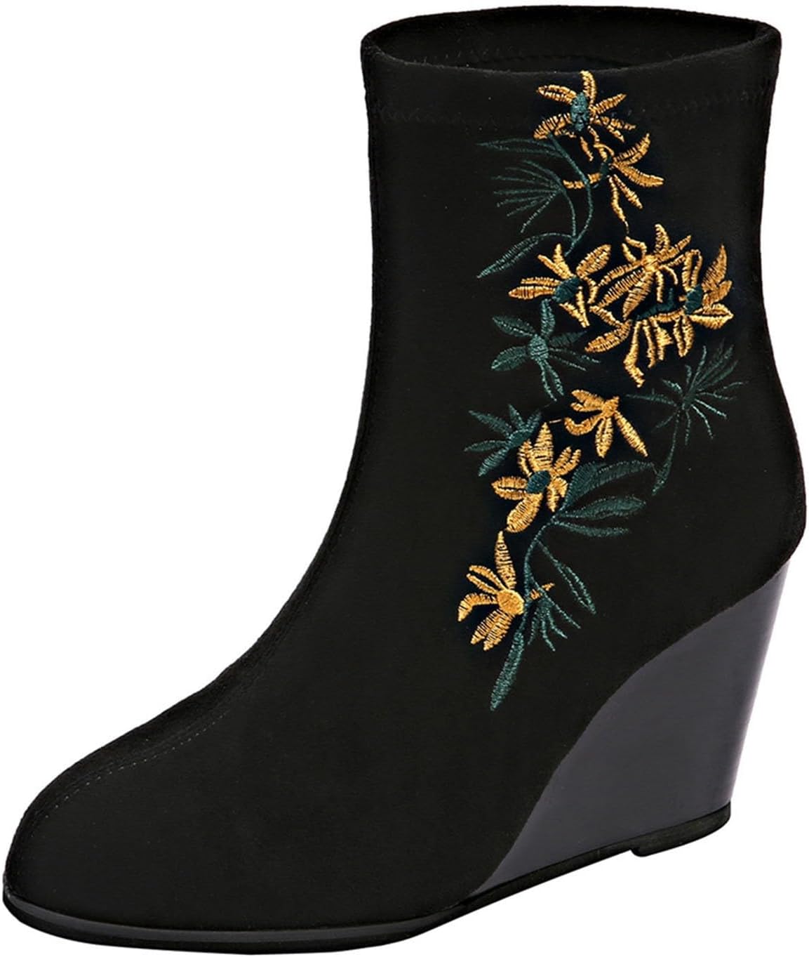 SAUTRV Side Zipper Boots for Women Ankle Boots Short Boots Single Shoes