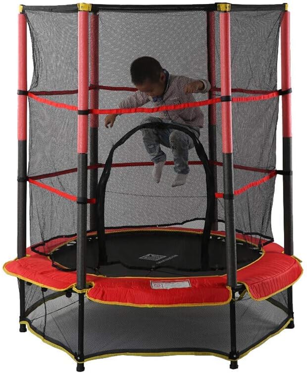 Upper BounceRBW TOYS 55-Inch Kid-Friendly Trampoline and Enclosure Set Equipped with Easy Assemble Feature