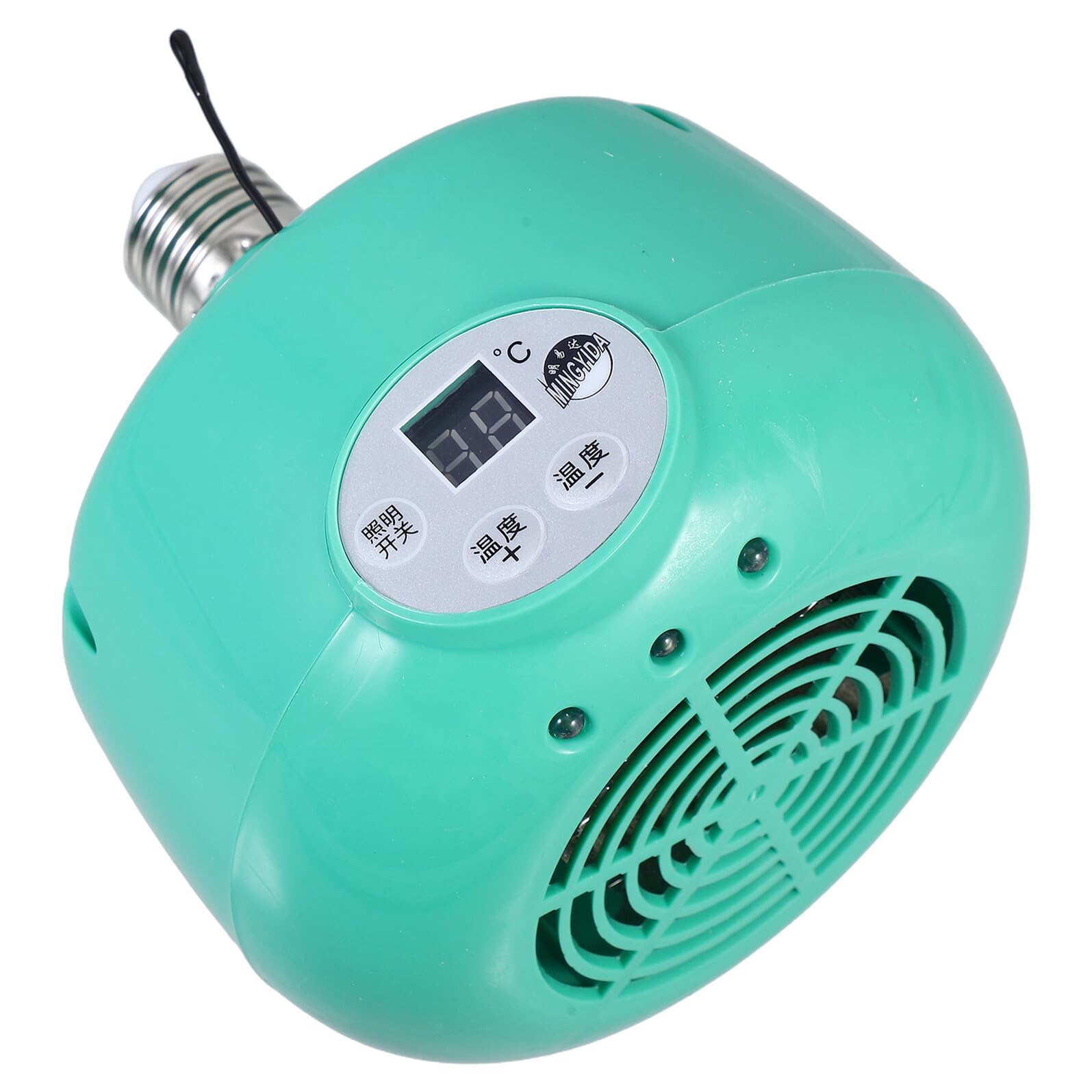 DOITOOL Lampada Termica per Allevamento Temperatura Regolabile, Verde | Emettitore in Plastica e Metallo, senza Luce Emessa, per Uccelli e Criceti, 1 Pezzo