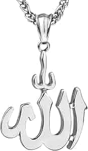 FIZIZDH Islamic Muslim Jewelry Stainless Steel Big Allah Necklace