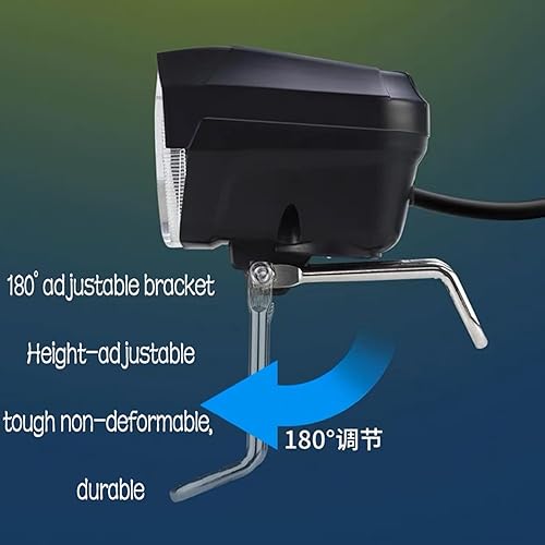 Miniatura 7 de Faro eléctrico para bicicleta de noche, conector macho de 3 pines, luz delantera LED, 24 V, 36 V, 48 V, 52 V, impermeable, ultra brillante, luz de