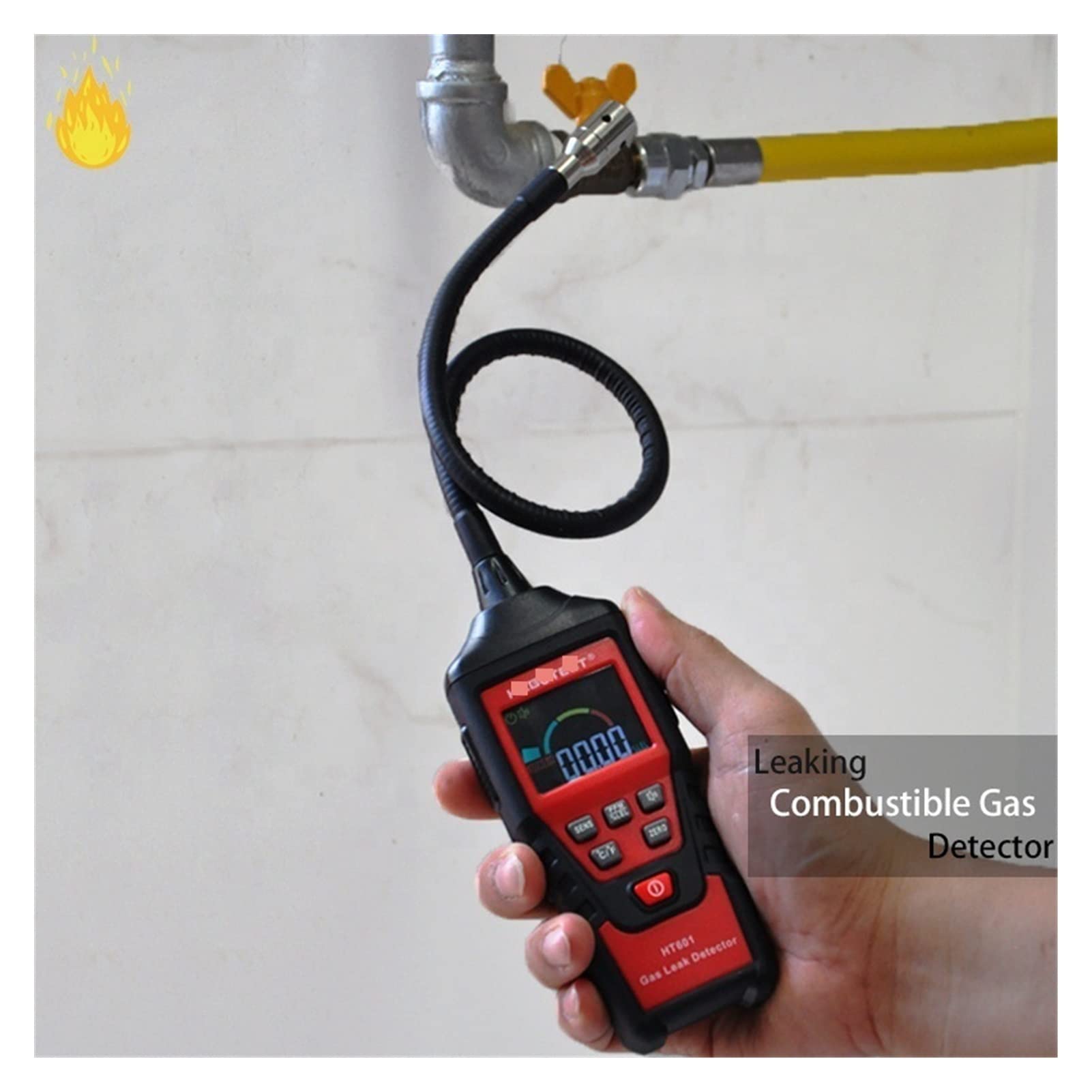 probador de Calidad del Aire, Detector de Gas Combustible, Detector de Fugas de Gas Natural, Detector de Gas, Alarma de concentración de metano