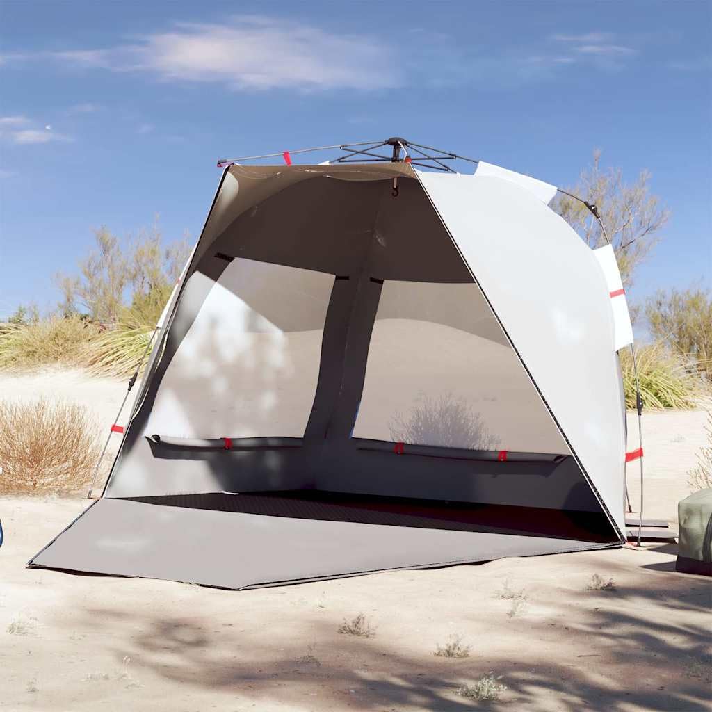 Genérico Tienda de Playa 3 Personas Impermeable Apertura rápida Gris,Deportes,Actividades al Aire Libre,Camping y Senderismo,Tiendas de campaña-4005313