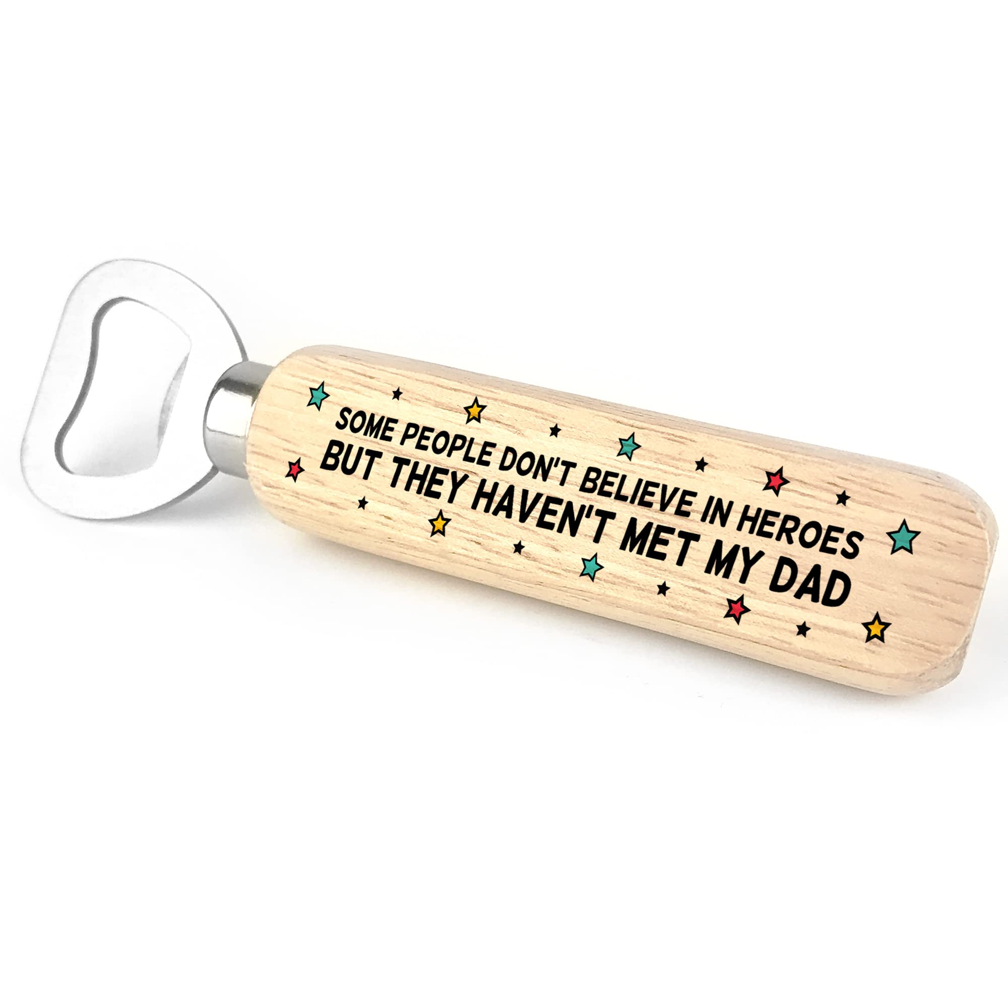 Red Ocean Novelty Dad Gift Ideas Wooden Bottle Opener Gift for Fathers Day Birthday Gifts for Dad