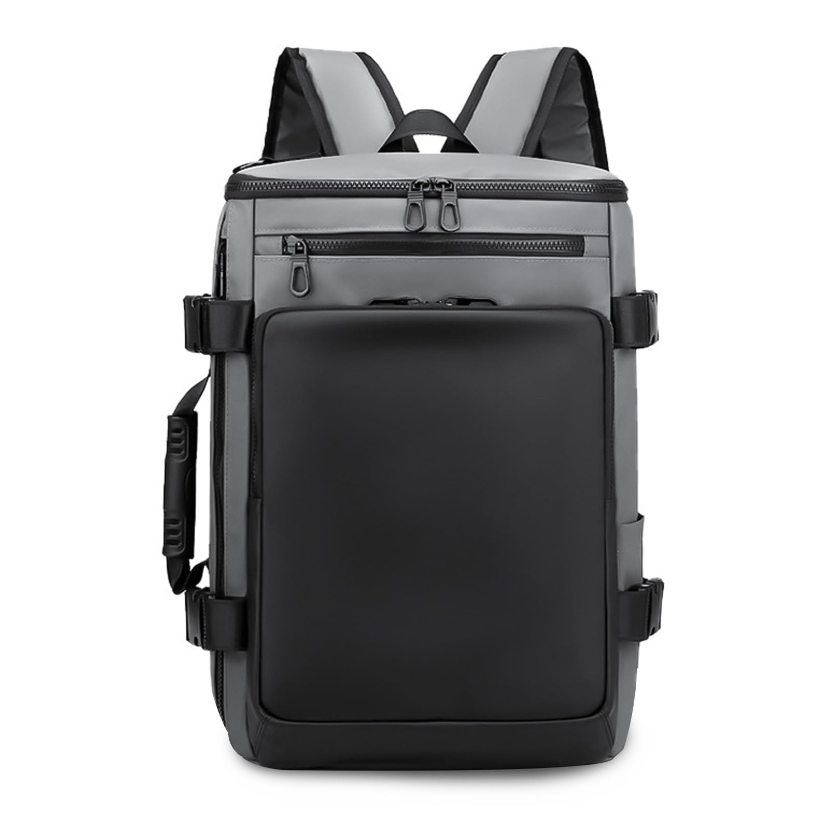 FANDARE Rucksack Herren Convertible Laptop Schulrucksack Business Reisen Schulranzen Arbeit Handgepäck Flug Genehmigt Bordgepäck Kabinenrucksack für Reise Weekender Trip Wasserdicht Nylon Grau