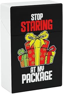 Stop Staring at My Package Cigarette Case Waterproof Cigarette Holder Box Portable Flip Open Cigarette Pack