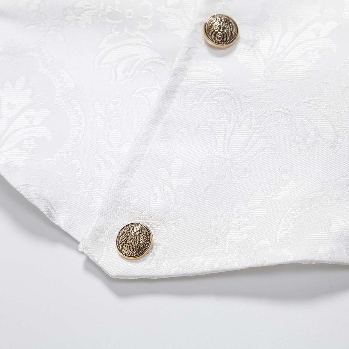 Allthemen Chaleco de traje gótico steampunk para hombre Chalecos occidentales formales Paisley para fiesta boda
