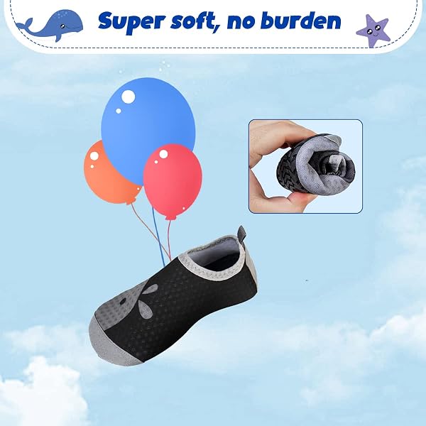 WateLves Kinder Badeschuhe Wasserschuhe Strandschuhe Mädchen Jungen Schwimmschuhe Barfußschuhe rutschfeste Surfschuhe Sportschuhe Kleinkind Schwimmbad - 3