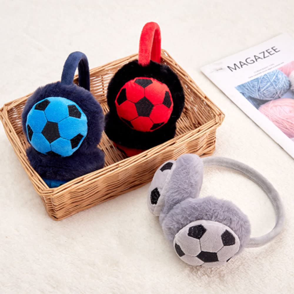 Orejeras invierno Para niños Orejeras diseño de fútbol orejeras de navidad calentador de oreja ajustable Regalos de Navidad o cumpleaños