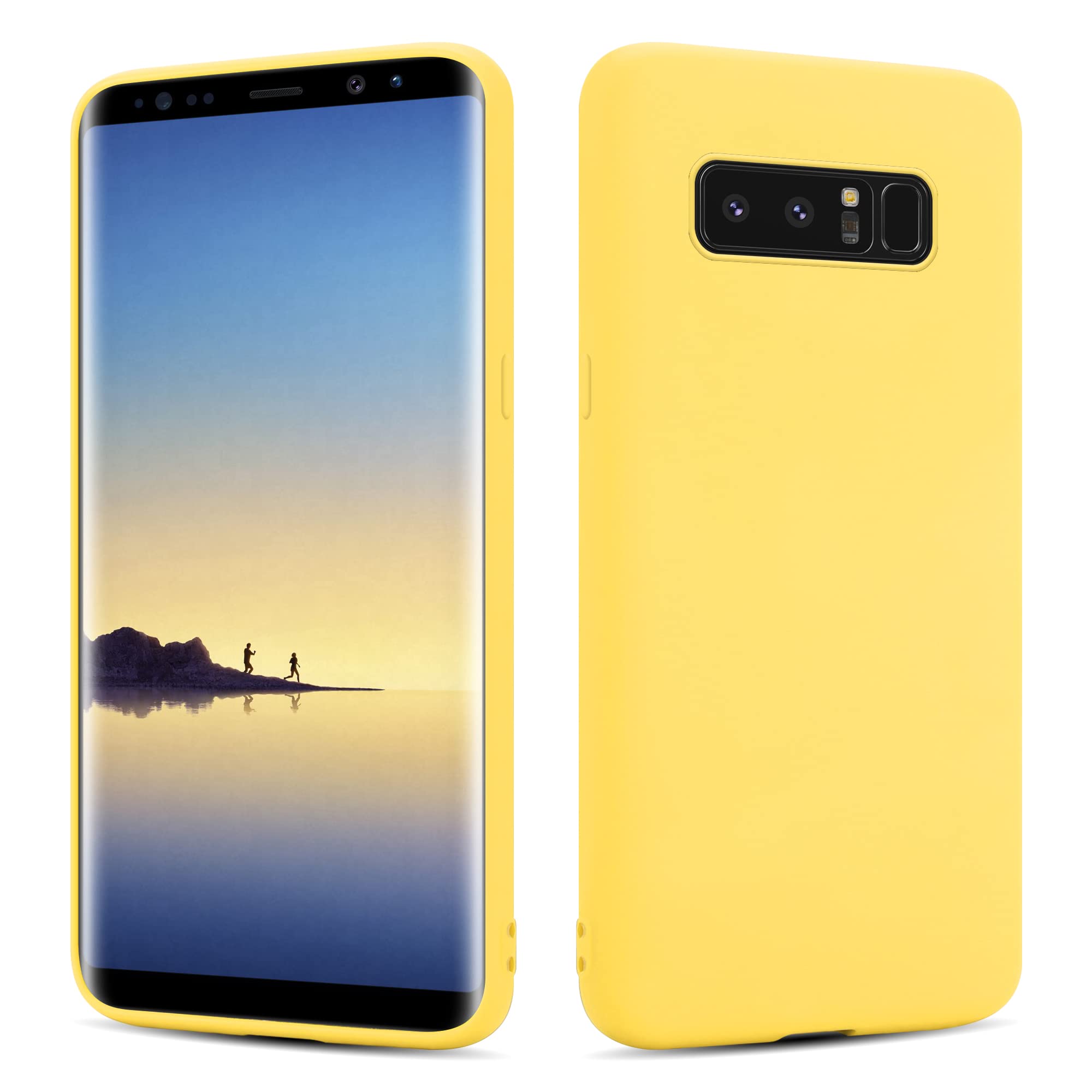 SHAANSCase For Samsung Galaxy NOTE 8 TPU Silicone Rubber Phone Case Soft Matt Finish (Yellow)