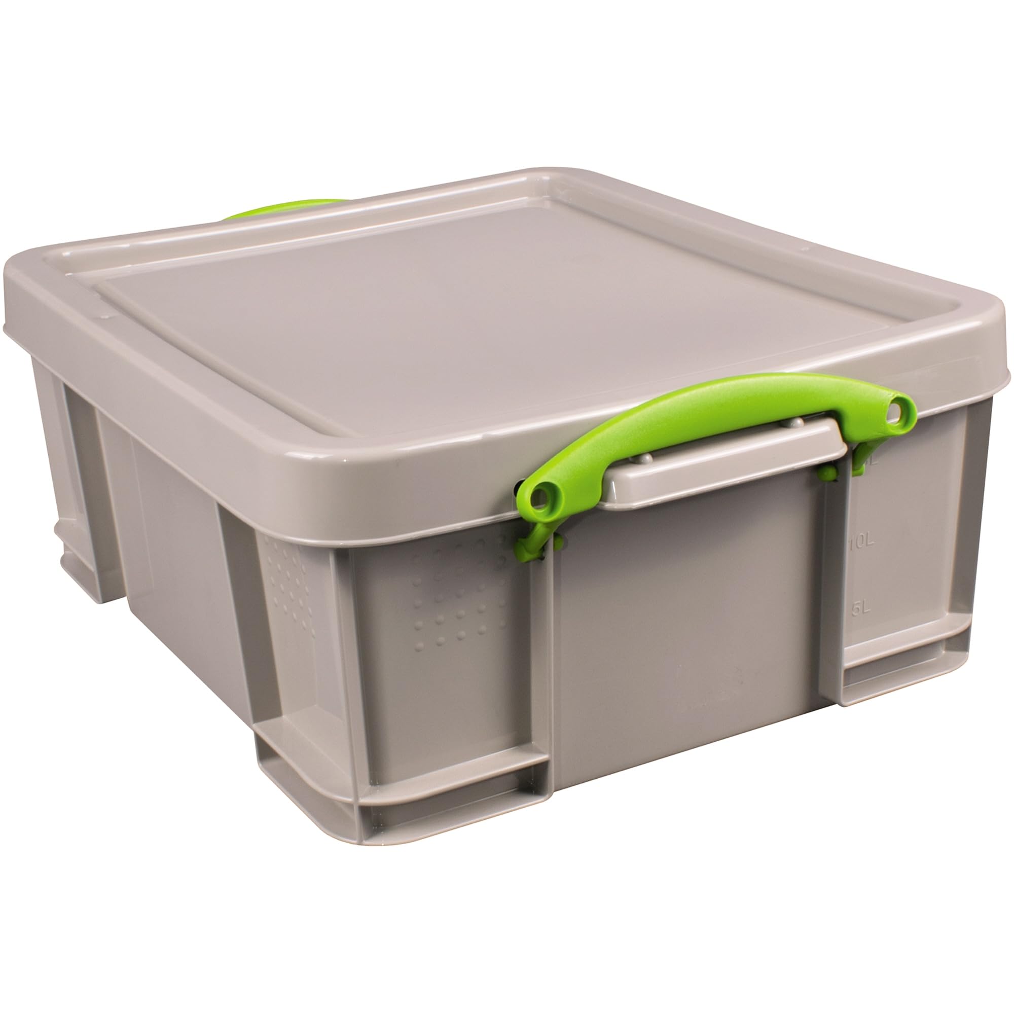 Really Useful 18 Litre Plastic Storage Box with Lid Grey (18RDG)