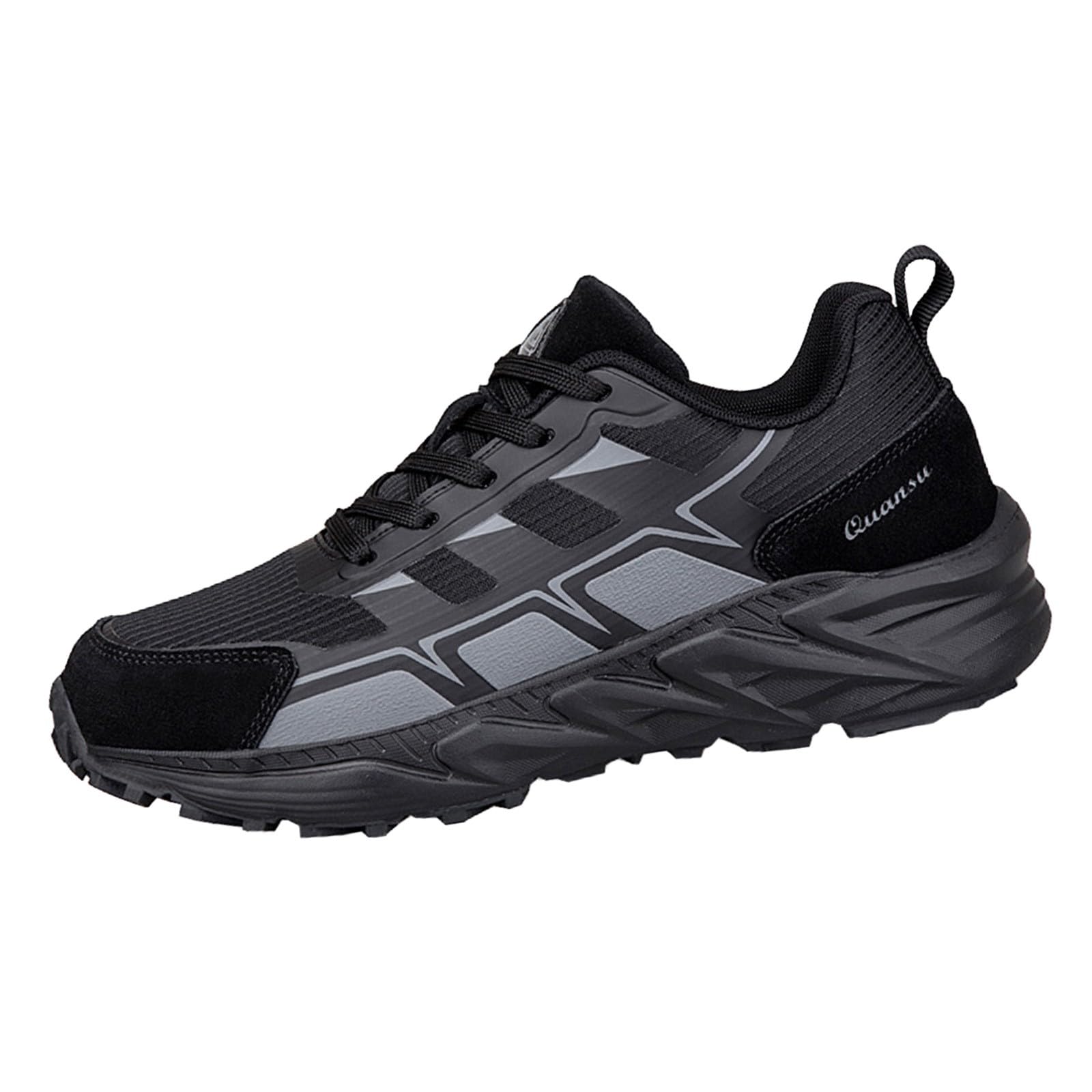 Wanderschuhe Herren Breit, Sportschuhe Mit Schnürsenkel, Sneaker Leichte | Turnschuhe Rutschfest, Joggingschuhe Atmungsaktive, Sommerschuhe Leichtgewichts, Laufschuhe Bequeme, Halbschuhe Casual