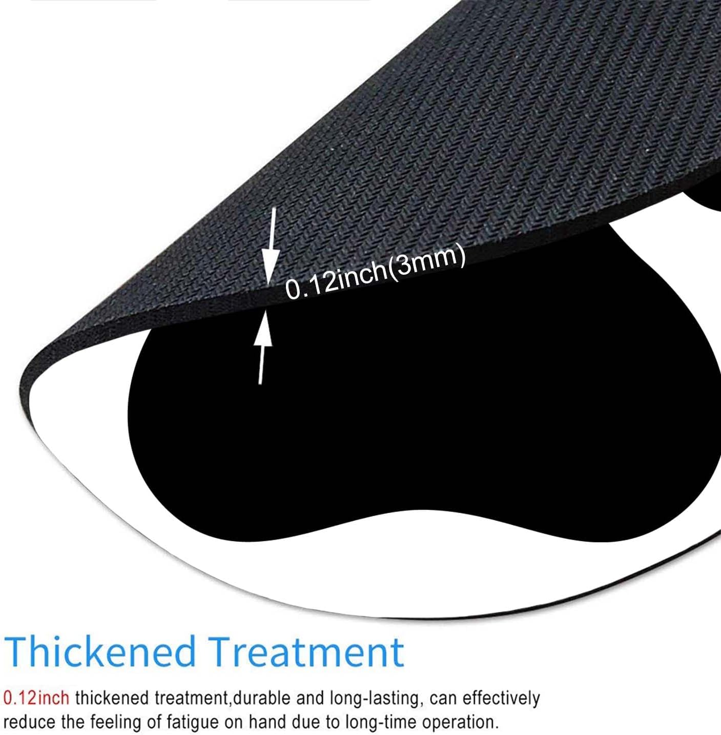 Round Mouse Pad, Black Dog Paw Customized Premium-Textured Mouse Mat, Washable Mousepads with Non-Slip Rubber Base Small Mousepad, 7.9×7.9×0.12 inches image 4