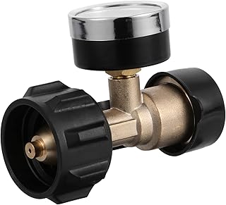 Cabilock Adaptador De Tanque De Gás De Acampamento Tanque De Propano Propano Medidor De Combustível Propano Medidor De Pressão Regulador De Propano Medidor Conversor De Gás Conector De