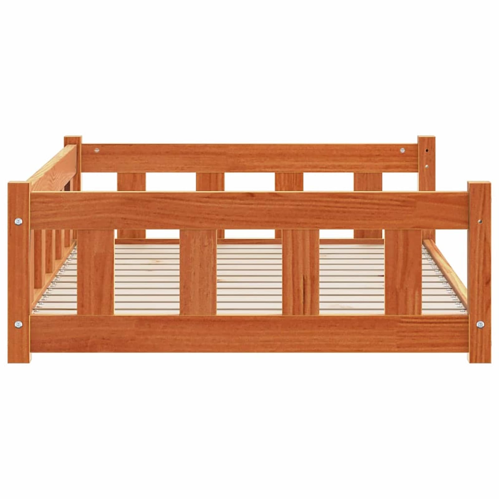 Legowisko dla psa woskowobrązowe 100 x 70 x 28 cm lite drewno sosnowe, do 20 kg | Lite drewno sosnowe, prostokątne do relaksu, tylko do użytku w pomieszczeniach, łatwa pielęgnacja