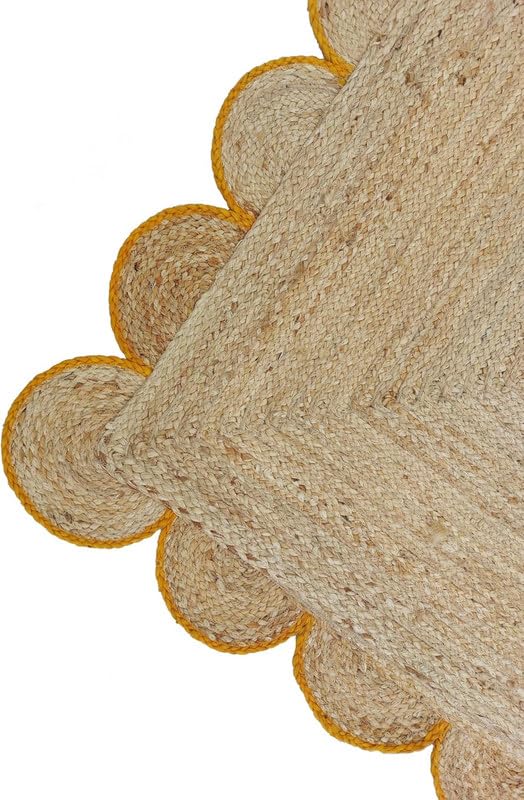 Tapis en jute festonnée 6x5m pour habiller un grand sol et réchauffer l'ambiance - 6