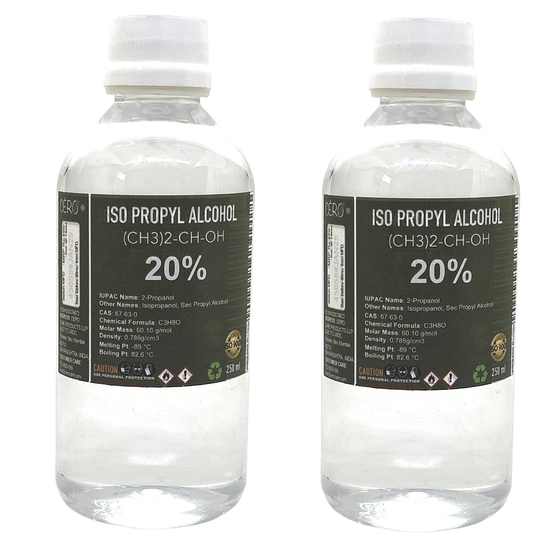 CERO ® IPA Isopropyl Alcohol for Cleaning, All Electronics, Clean Your Makeup Tools, Clean CPU, GPU and Screen, Repair Cosmetics 20% Pure [(CH3)2-CH-OH] CAS: 67-63-0 (250ml) Pack of 2-picture-26