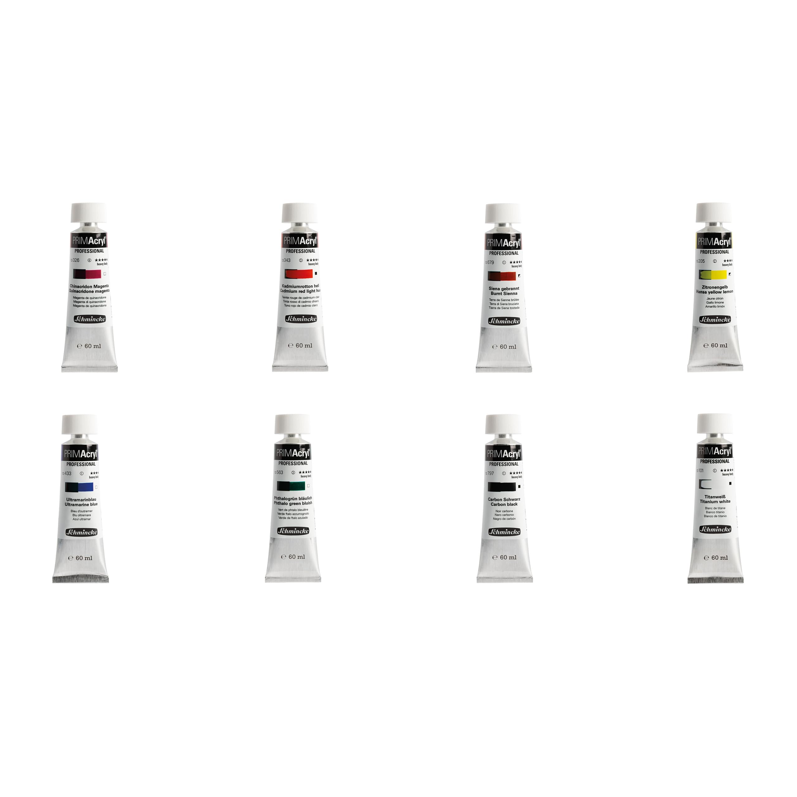 Schmincke Zestaw farb akrylowych PRIMAcryl - 8 x 60 ml