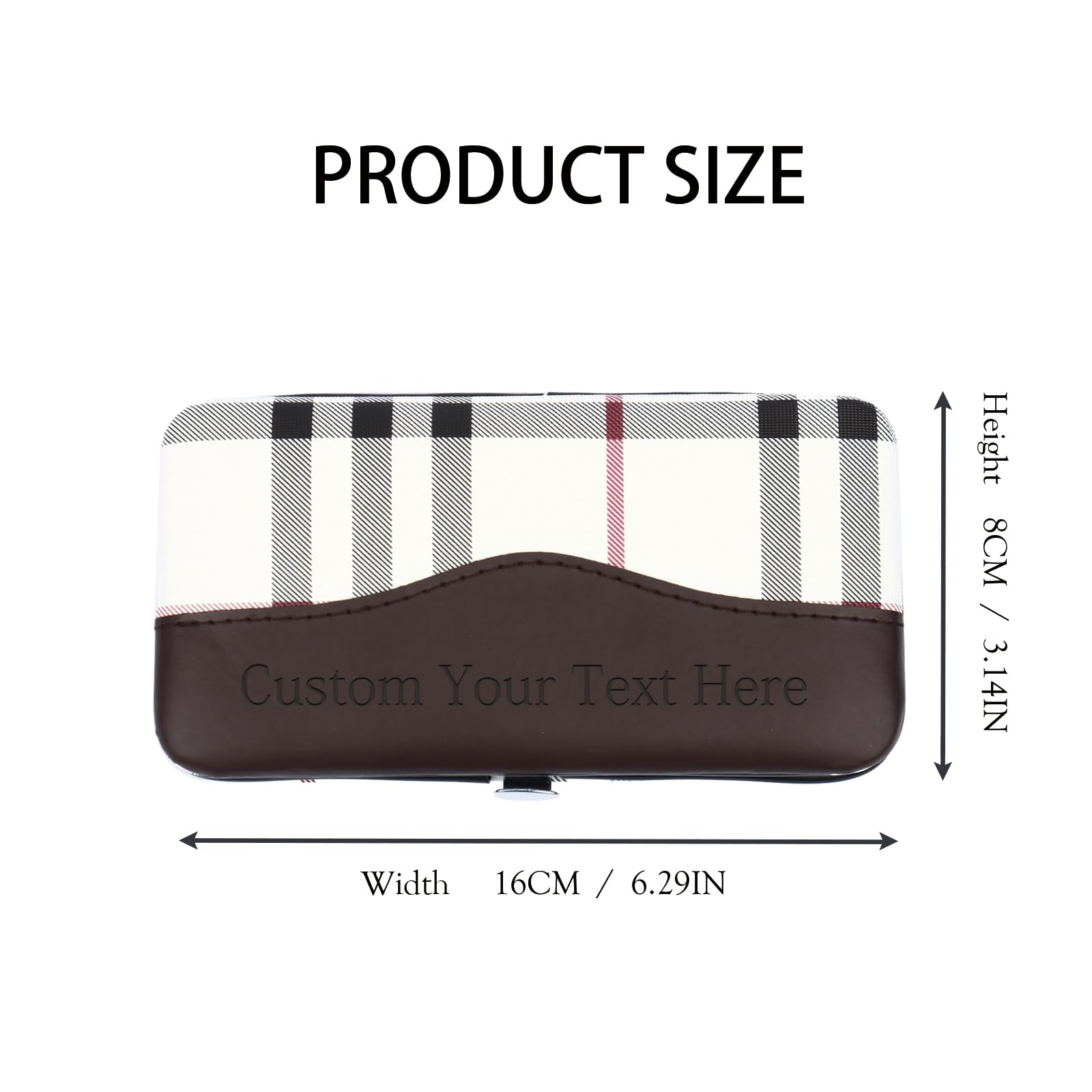 Personalized Custom Engraved Name Nail Clippers Manicure Set Pedicure Kit with Leather Bag-12 pcs