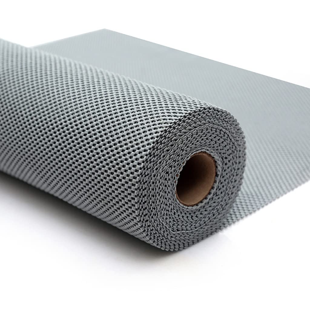Tappetini Ultra-Grip Rotolo Non Adesivo Fodera per Scaffale Antiscivolo Durevole Lavabile Fodere per L'organizzazione Carta a Contatto per Cassetti per Scaffali, Frigorifero ( Color : Gris , Size : 1.
