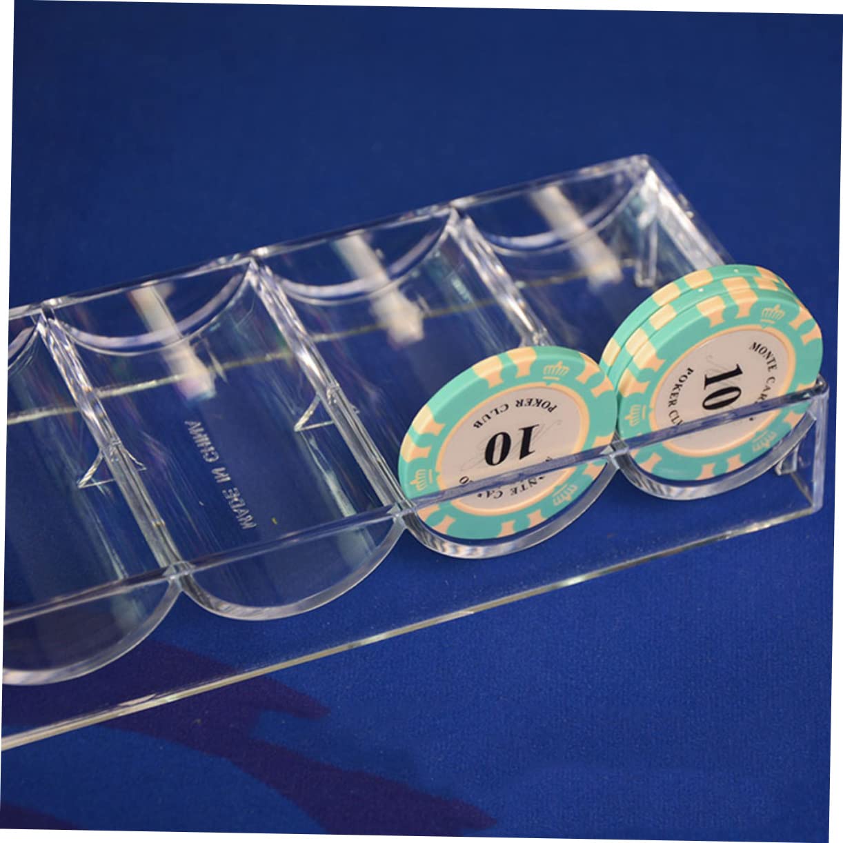 Abaodam 1 Boîte Porte-Frites Jeton De Bingo Plateau De Jetons Plateau De Table Récipients avec Couvercles Organiseur avec Couvercle Porte-Puce Puces Organisateur Acrylique avec Couverture