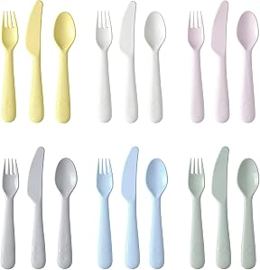 Ikea Kalas 18-Piece BPA-Free Flatware Set, Multicolored