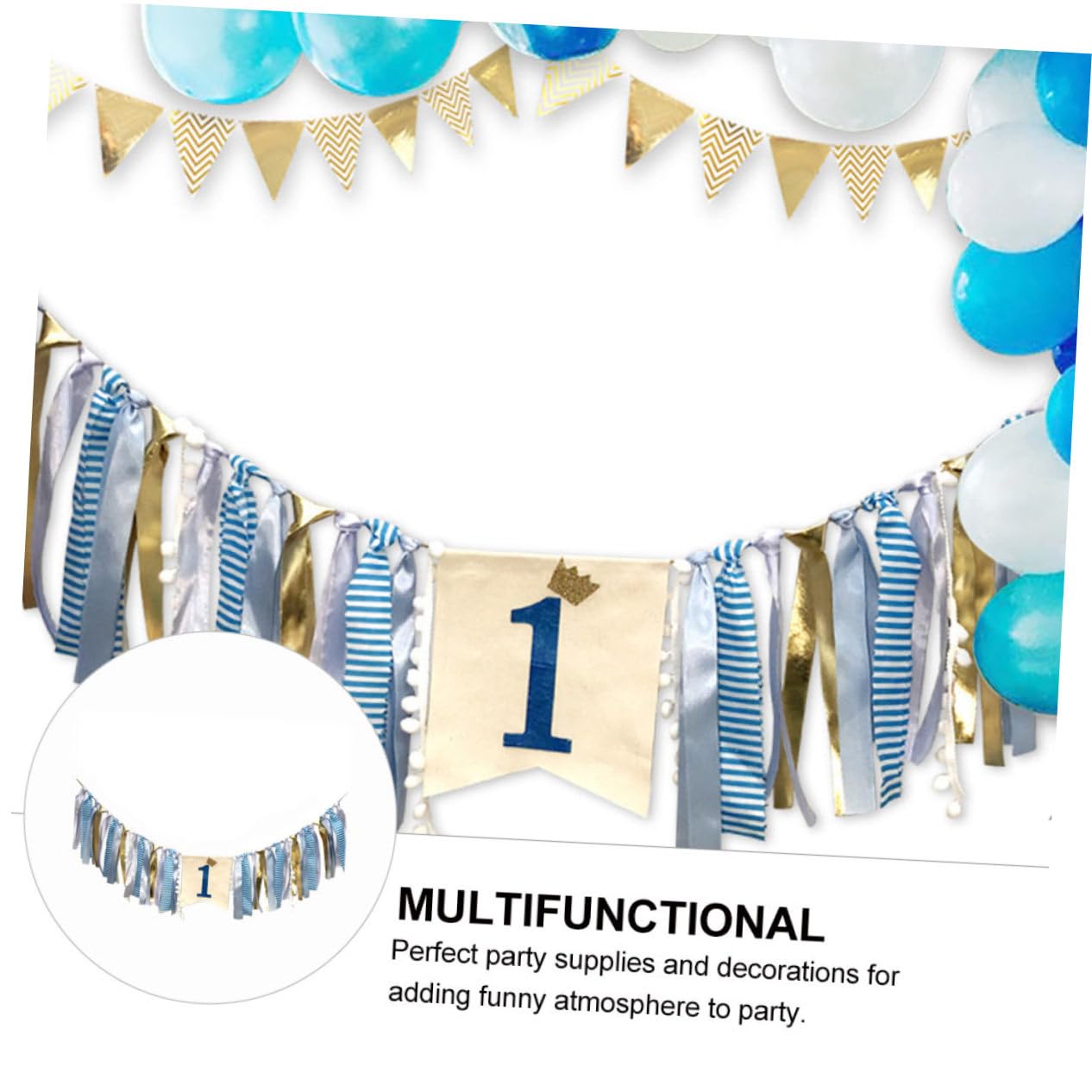 MAGICLULU 3 Pz Bandiera Di Tiro Della Bandiera Di Compleanno Di Tiro Di Compleanno Striscione Del Primo Seggiolone Per Bambini Topper Per Torte Striscione Appeso Arredamento Stoffa
