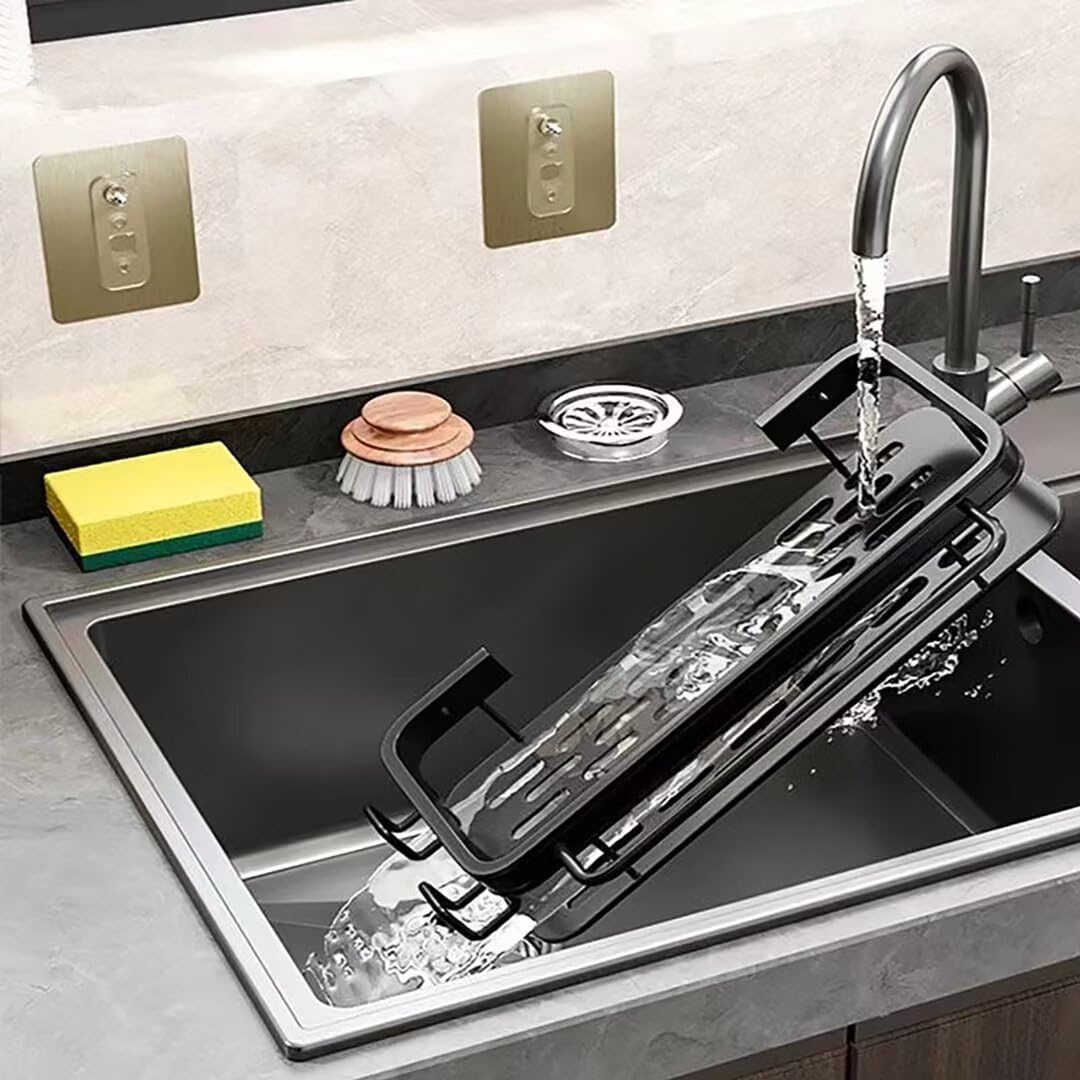Gootsteen Organizer Voor De Keuken - Roestvrij Staal Spoelbak Organizer Met Afdruipbak Anti Roest En Snel Afvoeren