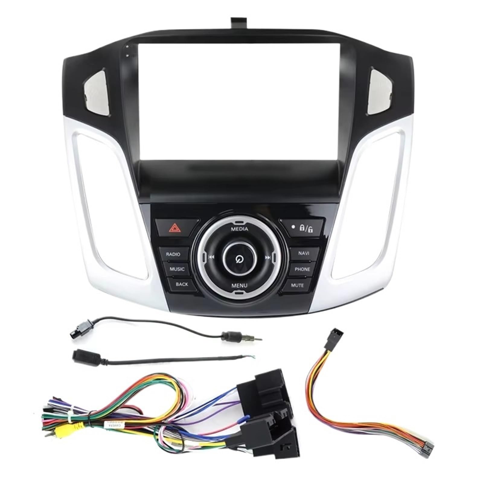 Lecteur DVD de Voiture Cadre Convient pour Ford Focus 2011 2012 2013 2014 2015 Kit de Tableau de Bord stéréo 2 Din 9 Pouces Android Cadre Radio multimédia de Voiture Auto Radio Cadre