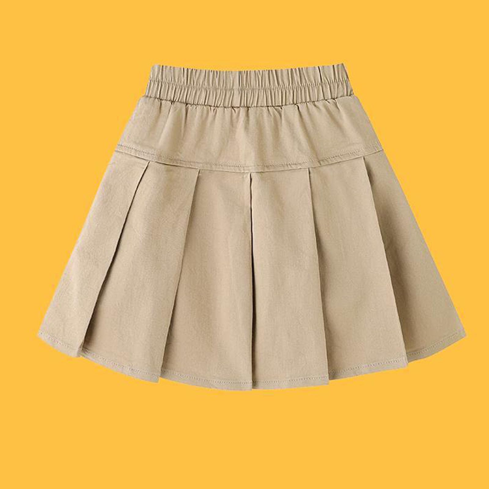 Falda plisada para niñas, cintura elástica, minifalda escolar