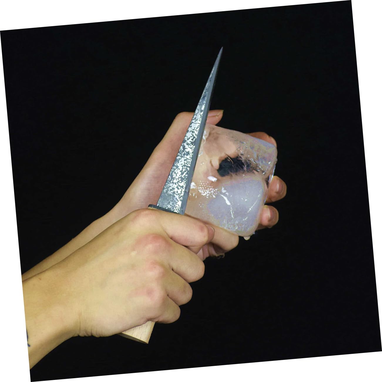 PRETYZOOM Tapered Ice Pick Bartender Ice Chipper Wood Handle Ice Crusher for Cocktails