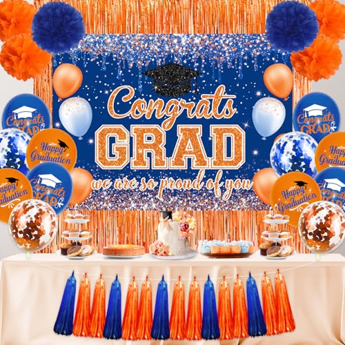 2026 Graduation Decorations Set with Backdrop & Balloons - $12.99